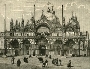 Fachada oeste de San Marcos, Venecia, 1890 de Unbekannt
