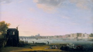 Puente de Westminster y Whitehall desde Lambeth, c. 1775 de Unbekannt