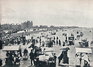 Weston-Super-Mare - Una escena de verano en las arenas, 1895 de Unbekannt