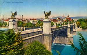Puente Wettstein, Basilea, Suiza, c1936