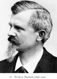 Wilhelm Maybach, inventor y diseñador de automóviles alemán, c 1900 de Unbekannt