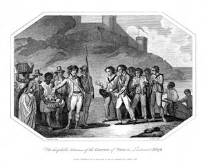 William Bligh, oficial naval británico recibido por el Gobernador de Timor, 14 de junio de 1789, 1802 de Unbekannt