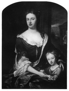 Guillermo, Duque de Gloucester, con su madre, la Reina Ana, 1907