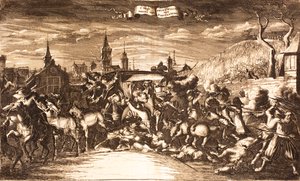 William Egon de Fürstenberg atacado en su carruaje en Colonia en 1674, 1675 de Unbekannt