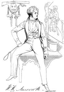 William Harrison Ainsworth 1805-1882, novelista histórico inglés, c1835