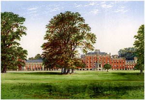 Wimpole Hall, Cambridgeshire, hogar del Conde de Hardwicke, c1880