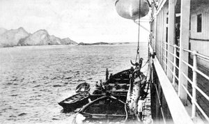 Izando una vaca a un barco frente a la costa de Chile, c. 1900s de Unbekannt