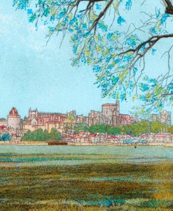 Castillo de Windsor desde el Támesis, c1902