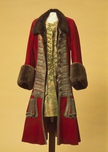 Abrigo de invierno y chaleco de Pedro el Grande, principios del siglo XVIII de Unbekannt