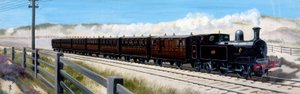 Tren del Wirral Railway en camino a Birkenhead