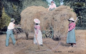 Con el heno, c1900