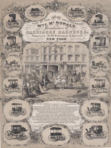 Wm. L. McDonald, Fabricantes de Arneses para Carruajes & Co. Repositorio, No. 26 Beekman & 1..., 1852-86 de Unbekannt