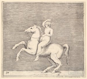 Mujer en caballo encabritado