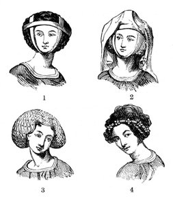 Peinados de mujeres, finales del siglo XIII-principios del XIV, 1910