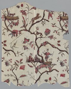 Fragmentos de textiles impresos en xilografía, c. 1785 de Unbekannt
