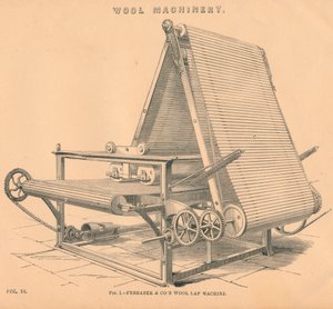 Maquinaria de lana: Máquina de lana de Ferrabee & Co., c1880 de Unbekannt