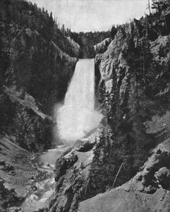 Cataratas de Yellowstone, Wyoming, EE.UU., c. 1900 de Unbekannt