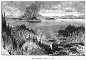 Lago Yellowstone, siglo XIX de Unbekannt