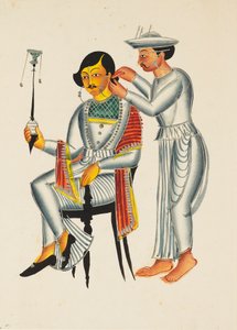 Joven Bengalí perforándose las orejas, c1845 de Unbekannt