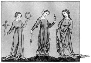 Jóvenes chicas, siglo XIII, 1910 de Unbekannt