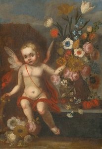 Naturaleza muerta con Cupido II de Unbekannt
