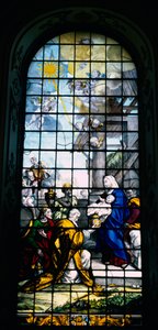 Adoración de los Magos, pintura sobre vidrio por Joshua Price, 1719 de Unbekannt Unbekannt