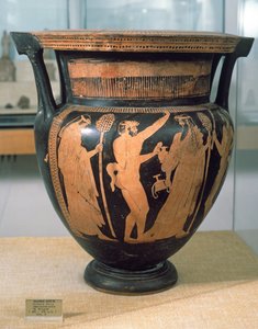 Crátera de figuras negras, por el Pintor de los Centauros, c.480-470 a.C.
