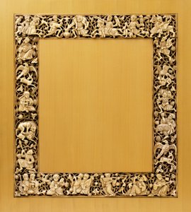 Placa de marfil tallada de Fatimid, Egipto