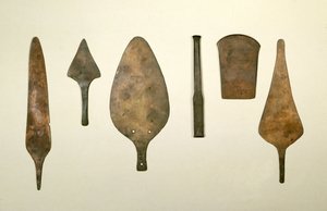 Instrumentos de cobre, Harappa, 2300-1750 a.C. de Unbekannt Unbekannt