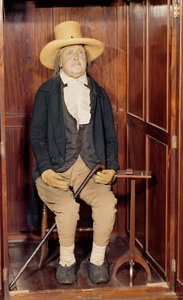 Cuerpo embalsamado de Jeremy Bentham como se exhibe en el University College de Unbekannt Unbekannt