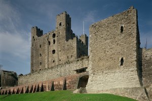 Vista exterior, Castillo de Rochester, Kent