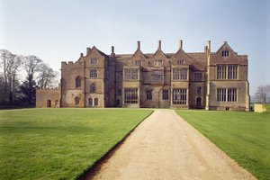 Vista exterior del castillo de Broughton, Oxfordshire