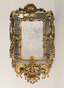Espejo tallado y dorado de George II, mediados del siglo XVIII