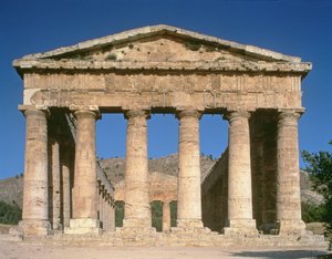 Templo griego, c.424-416 a.C. (detalle) de Unbekannt Unbekannt