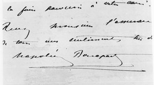 Caligrafía y Firma de Napoleón Bonaparte (1769-1821) de Unbekannt Unbekannt