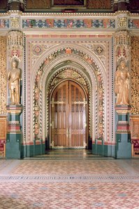 Casas del Parlamento, Entrada a la Sala de Vestir, Galería Real, c.1841, Sir Charles Barry, (1795-1860) & Augustus Pugin, (1812-52) Westminster, Londres, Reino Unido