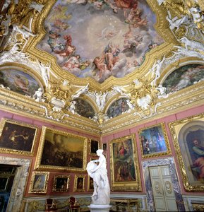 Interior de la Sala di Giove (Sala de Júpiter) con pinturas de Pietro da Cortona, Palazzo Pitti, Florencia, Italia de Unbekannt Unbekannt