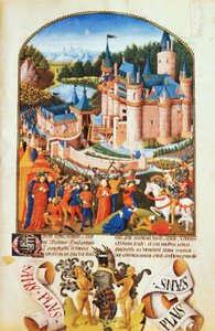 Ms 8266 f.281 Asedio del castillo de Derval por Pierre La Baud de Unbekannt Unbekannt