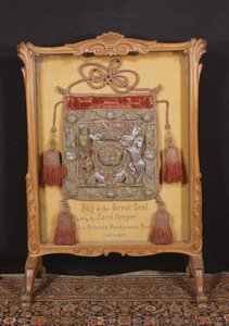 La bolsa del Gran Sello, sostenida por el Lord Keeper, Sir Orlando Bridgeman (1667-72) de Unbekannt Unbekannt