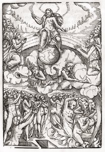 El Juicio Final, basado en un grabado en madera de Hans Holbein el Joven (1497-1543), de 