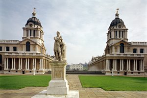 El Antiguo Colegio Naval Real construido por Sir Christopher Wren, Greenwich, Londres, Reino Unido de Unbekannt Unbekannt