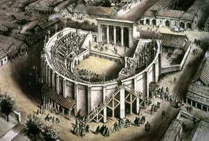 Reconstrucción del teatro, romano siglo II de Unbekannt Unbekannt