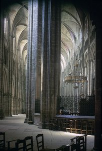 Vista del interior, Catedral de Durham, construida 1093-1289
