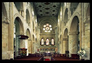 Vista de la nave de la iglesia de la abadía, Waltham Abbey, Essex de Unbekannt Unbekannt
