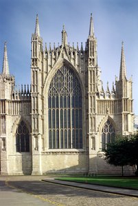 Catedral de York, vista de la ventana oeste, Escuela Inglesa, (siglo XV), Yorkshire, Reino Unido de Unbekannt Unbekannt