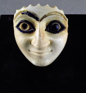 Cabeza de una figura del Templo de Nini-zaza, Mari, 2600 a.C.