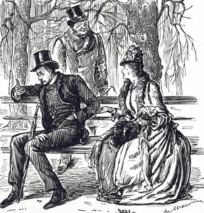 Una pareja practicando quiromancia