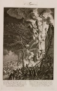 Un incendio en una refinería de azúcar, Ámsterdam, Holanda, 29 de diciembre de 1669 de Unbekannt