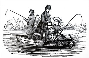 Un grupo de jóvenes pescando