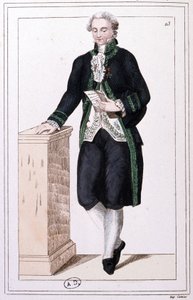 Un miembro del Instituto durante el I Imperio, hacia 1810 (grabado) de Unbekannter Künstler